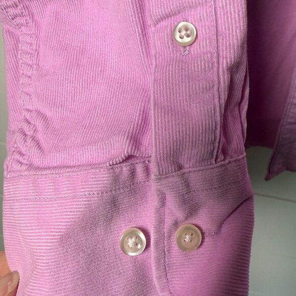Land's End XL Button Down Long Sleeve 100% Cotton textured Pink - Picture 6 of 9